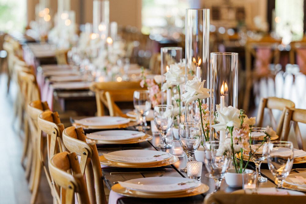Reception tables at River Road